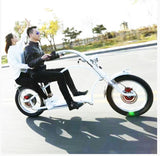 NEW 60V Electric Fat Tire Scooter Chopper / Harley Design Cruiser Bike White Frame   CLEARANCE LOCAL PICKUP