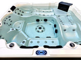 Outdoor 6 Person 123 JETS Double Lounger Hot Tub Spa Fully Loaded 5 Pump 3HP VOLCANO JETS + BALBOA