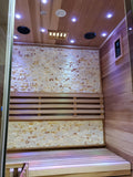 1/2 Person Indoor Traditional Wet / Dry Swedish Steam Sauna SPA Harvia 6KW 200F Canadian Red Cedar Wood