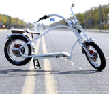 NEW 60V Electric Fat Tire Scooter Chopper / Harley Design Cruiser Bike White Frame   CLEARANCE LOCAL PICKUP