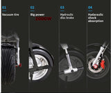 New Assembled Open Box Special 2000W Electric Fat Wide Tire CityCoco Scooter Chopper Style BLUE