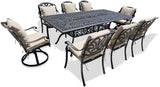 New 9 Piece Cast Aluminum Outdoor Patio Dining Table Set Antique Bronze  Free Mainland Shipping