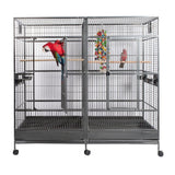 Large Double Macaw Parrot Cockatoo Bird Breeder Pet Cage w/ Divider - New Open Box Sale