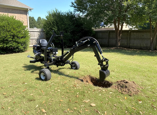15HP 420cc Gas Powered Towable Backhoe Mini Excavator 8' Foot
