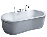 Hydrotherapy Whirlpool Jetted Bathtub Indoor Soaking Hot Bath Tub Freestanding - 037A