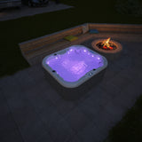 4 Person Indoor / Outdoor Hot Tub Whirlpool Hydrotherapy Bathtub SPA with Cover