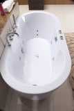 Hydrotherapy Whirlpool Jetted Bathtub Indoor Soaking Hot Bath Tub Freestanding - 037A
