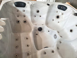 6 Person Outdoor Hot Tub SPA - 5 Seats + 1 Lounger -  Balboa Upgrade Ozone White Marble Acrylic