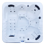 6 Person Outdoor Hot Tub SPA - 5 Seats + 1 Lounger -  Balboa Upgrade Ozone White Marble Acrylic