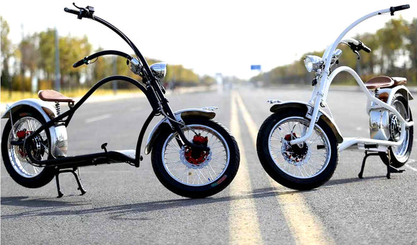custom electric chopper bicycle 60V Electric Fat Tire Scooter Chopper / Harley Design Beach Cruiser Bi – SDI Factory Direct Wholesale