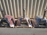Large 44" Custom Copper Mosaic Tile Brick Wood Fired Pizza Oven with Stainless Door + Vent