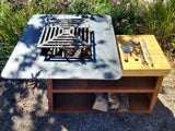 Modern Design CORTEN Steel Outdoor Wood / Charcoal BBQ Grill Kitchen Fire Pit