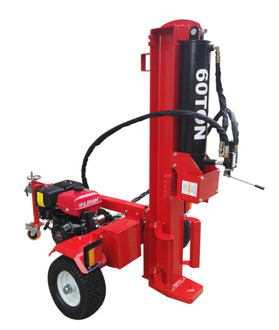 NEW / ASSEMBLED 60 Ton Log Splitter Commercial Grade Wood Splitter 15HP ENGINE Electric Start + Battery