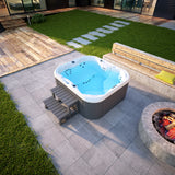 4 Person Indoor / Outdoor Hot Tub Whirlpool Hydrotherapy Bathtub SPA with Cover
