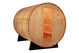 6' Barrel Sauna Canadian Outdoor Pine Wood Wet / Dry Steam Spa 220V with 9KW HEATER UPGRADE - 4 Person