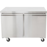 UUC48F 48" 2 Door Commercial Undercounter Reach-In Freezer - 11.9 Cu. Ft.
