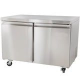 UUC48F 48" 2 Door Commercial Undercounter Reach-In Freezer - 11.9 Cu. Ft.