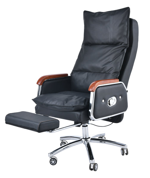 Back and Neck Swivel Heated Massage Recliner Office Chair with