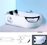 2 Person Corner Hydrotherapy Whirlpool Bathtub Spa Massage Therapy Hot Bath Tub w/ Heater - SYM634L Black