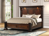 6 Piece KING Bedroom Furniture Set Bed + 2 Nightstands + Chest + Dresser + Mirror Cherry Finish