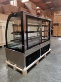71" Curved Glass Stainless Steel Deli Cake Display Refrigerator