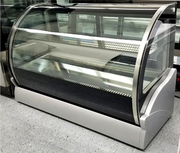 48 Countertop Refrigerated Cake Pie Display Case Curved Glass Refrigerator