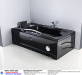 1 Person Jetted Whirlpool Tub Massage Hydrotherapy Bathtub Tub Indoor - 001A BLACK