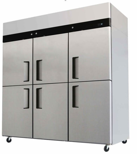 YBF-9236 Commercial Refrigerator / Freezer Combo Stainless Steel 6 Door YBF9236