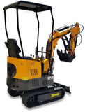 NEW Gas Powered Briggs & Stratton 13.5HP Engine 1 Ton Mini Backhoe Excavator Bulldozer w/ Hydraulic Thumb Grapple