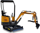 NEW Gas Powered Briggs & Stratton 13.5HP Engine 1 Ton Mini Backhoe Excavator Bulldozer w/ Hydraulic Thumb Grapple