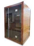 1/2 Person Indoor Traditional Wet / Dry Swedish Steam Sauna SPA Harvia 6KW 200F Canadian Red Cedar Wood