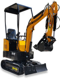 NEW Gas Powered Briggs & Stratton 13.5HP Engine 1 Ton Mini Backhoe Excavator Bulldozer w/ Hydraulic Thumb Grapple