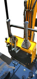 NEW Diesel 10HP Engine 1 Ton Mini Backhoe Excavator Bulldozer w/ Hydraulic Thumb Grapple