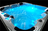 Outdoor 6 Person Double Lounger Hot Tub Spa Fully Loaded 4 Pump 3HP Hard Top Included