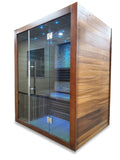 2/3 Person Canadian Red Cedar Traditional Swedish Finnish Steam Sauna SPA Harvia 6KW Heater Upgrade