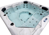 Six 6 Person Indoor Outdoor Hot Tub Whirlpool Spa Tub 5 Seats + 1 Lounger Balboa Upgrade 3HP Hydro Pump  CABO