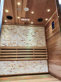 1/2 Person Indoor Traditional Wet / Dry Swedish Steam Sauna SPA Harvia 6KW 200F Canadian Red Cedar Wood