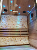 1/2 Person Indoor Traditional Wet / Dry Swedish Steam Sauna SPA Harvia 6KW 200F Canadian Red Cedar Wood