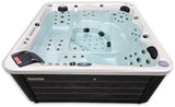 5 Person Outdoor Double Lounger Hot Tub Spa Fully Loaded 4 Pump 62 Jets with Hard Top Cover Stairs Bluetooth Soundsystem