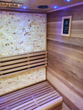 1/2 Person Indoor Traditional Wet / Dry Swedish Steam Sauna SPA Harvia 6KW 200F Canadian Red Cedar Wood