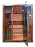 2/3 Person Canadian Red Cedar Traditional Swedish Finnish Steam Sauna SPA Harvia 6KW Heater Upgrade