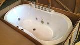 NEW Hydrotherapy Whirlpool Jetted Bathtub Indoor Soaking Hot Bath Tub Freestanding - 037A White