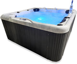 Six 6 Person Indoor Outdoor Hot Tub Whirlpool Spa Tub 5 Seats + 1 Lounger Balboa Upgrade 3HP Hydro Pump  CABO