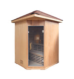 Triple Bench OUTDOOR Canadian Hemlock Wet Dry Traditional Swedish Steam Sauna SPA 9KW Upgrade