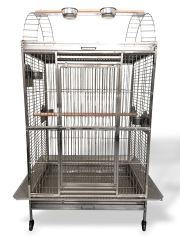 Large 304 Stainless Steel Indoor Outdoor Parrot Macaw Bird Cage