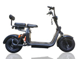 NEW 2000W Double Seat Double Battery Fat Tire CityCoco Scooter Moped 40AH Long Range Lithium Battery