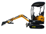 NEW Kubota Diesel Engine 1.2 Ton Mini Backhoe Excavator Bulldozer w/ Hydraulic Thumb Grapple