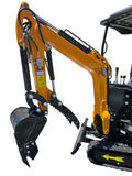 NEW Kubota Diesel Engine 1.2 Ton Mini Backhoe Excavator Bulldozer w/ Hydraulic Thumb Grapple