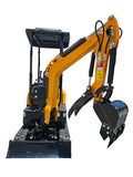 NEW Kubota Diesel Engine 1.2 Ton Mini Backhoe Excavator Bulldozer w/ Hydraulic Thumb Grapple