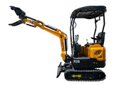 NEW Kubota Diesel Engine 1.2 Ton Mini Backhoe Excavator Bulldozer w/ Hydraulic Thumb Grapple
